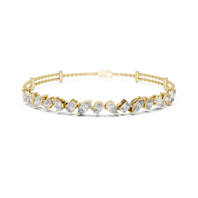 Moissanite Tennis Chain Bracelet in Sterling Sliver