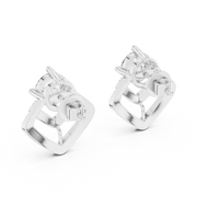 white gold earrings