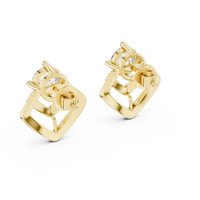 yellow gold earrings