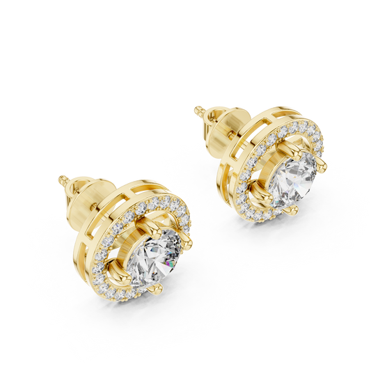 yellow gold earrings