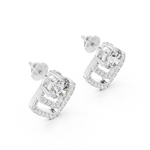 white gold earrings