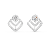 white gold earrings