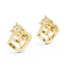yellow gold earrings