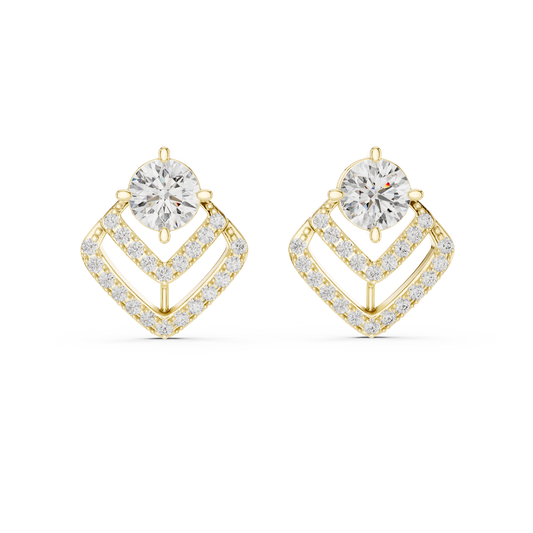 yellow gold earrings