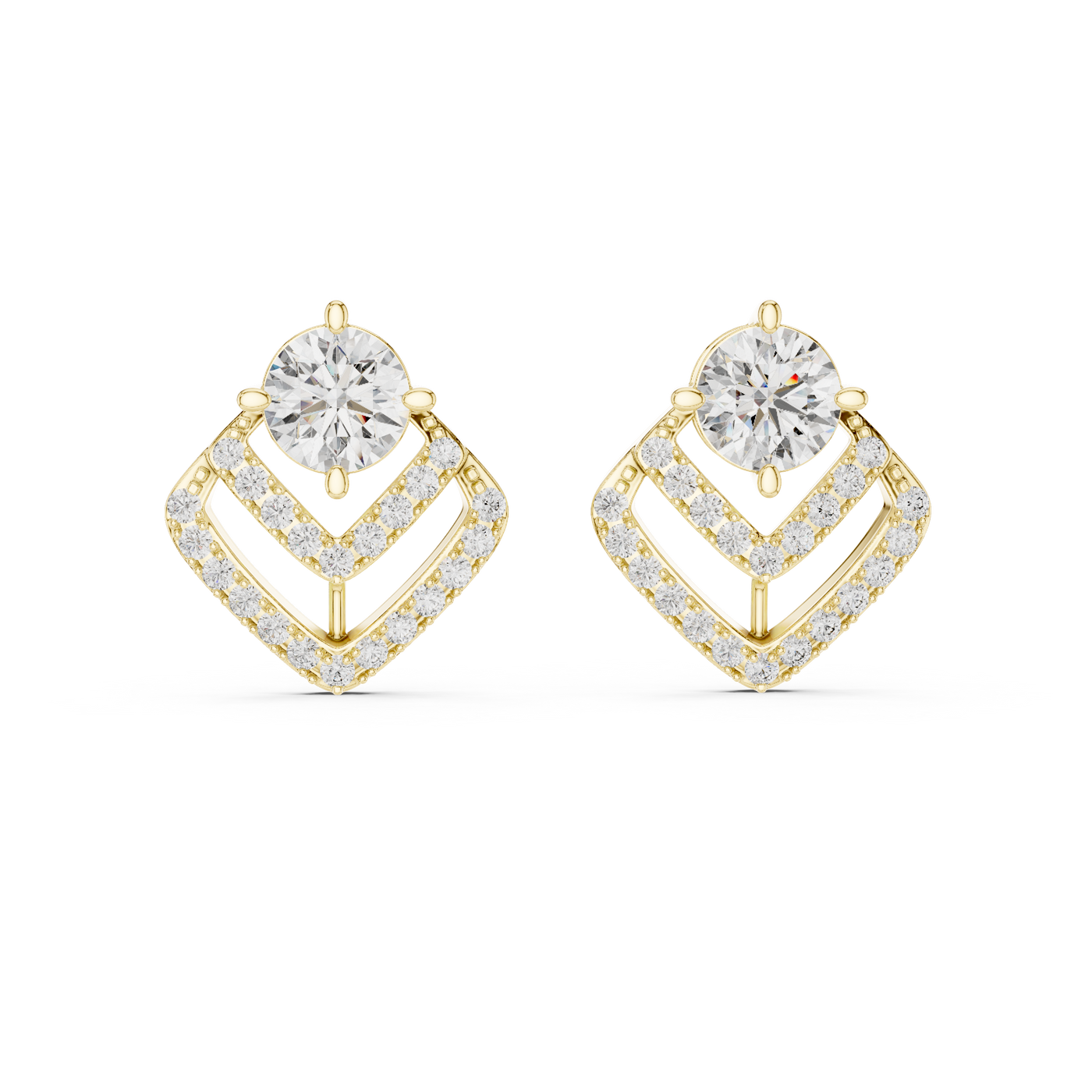 yellow gold earrings