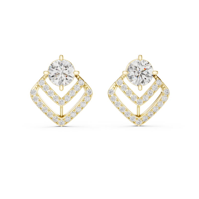 yellow gold earrings