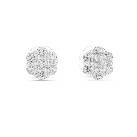 Lab Grown Diamond Cluster Earrings
