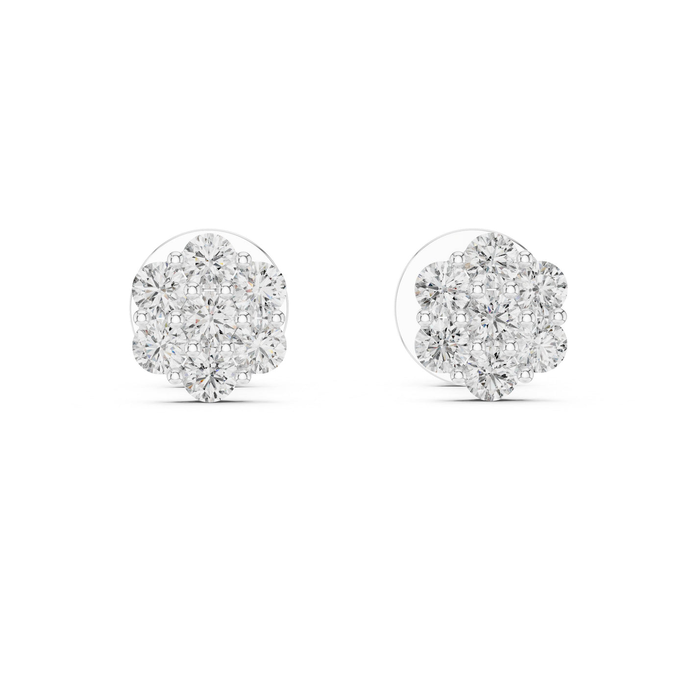 Lab Grown Diamond Cluster Earrings