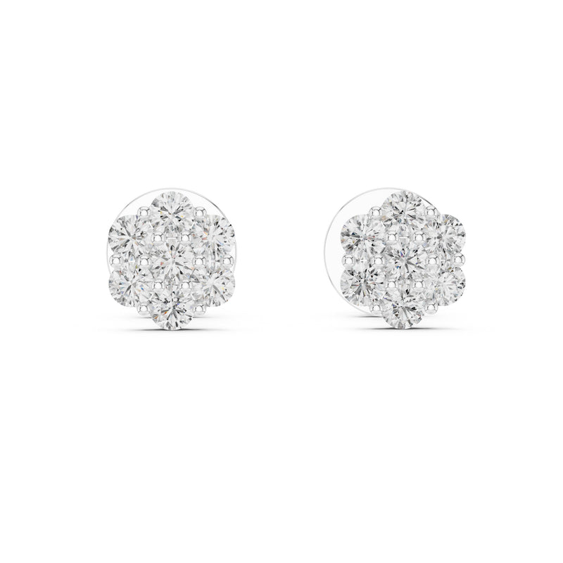 Lab Grown Diamond Cluster Earrings