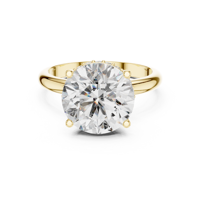 4.00 Carat Moissanite Hidden Halo Engagement Ring Sterling Silver