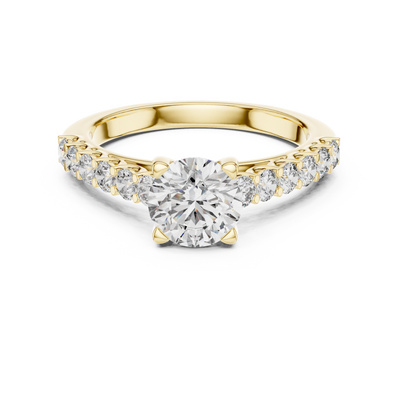 1.50 Carat Moissanite Single Row Engagement Ring