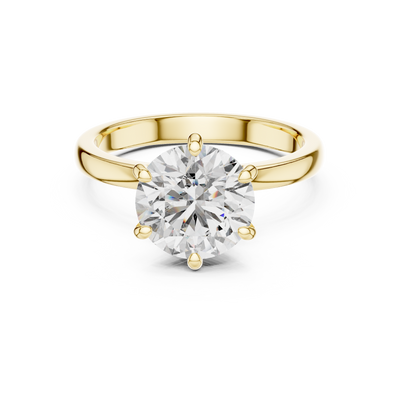 Round Moissanite Hidden Halo Engagement Ring Sterling Silver
